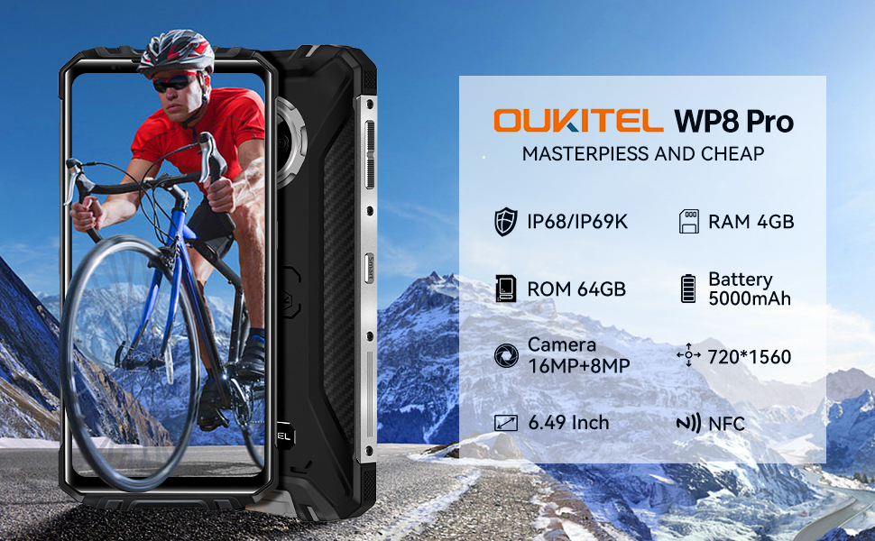 oukitel wp8 pro điện thoại thông minh chắc chắn