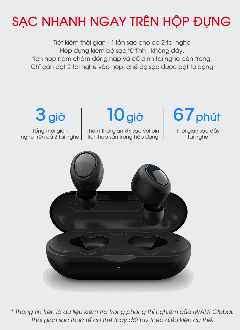 Tai nghe không dây iWalk Amour Air Duo BTA002