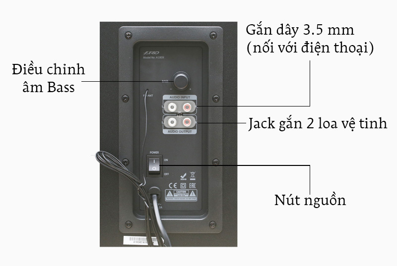 Loa Vi Tính Bluetooth Fenda A180X - 2.1